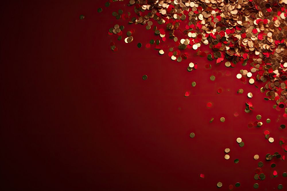 Gold Confetti confetti backgrounds glitter. AI generated Image by rawpixel.