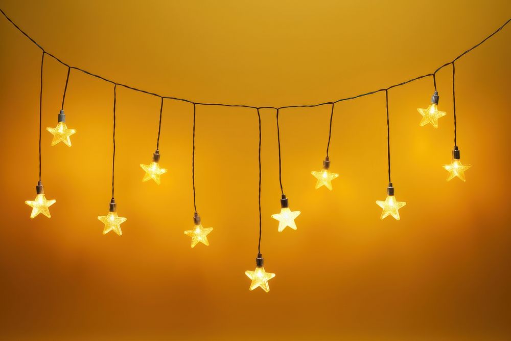 Hanging lights lighting yellow shape. AI generated Image by rawpixel.