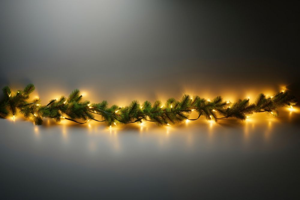 Christmas pine garland christmas light lighting. AI generated Image by rawpixel.