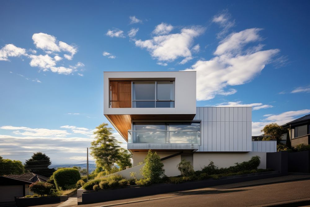 Suburb house architecture building outdoors. AI generated Image by rawpixel.