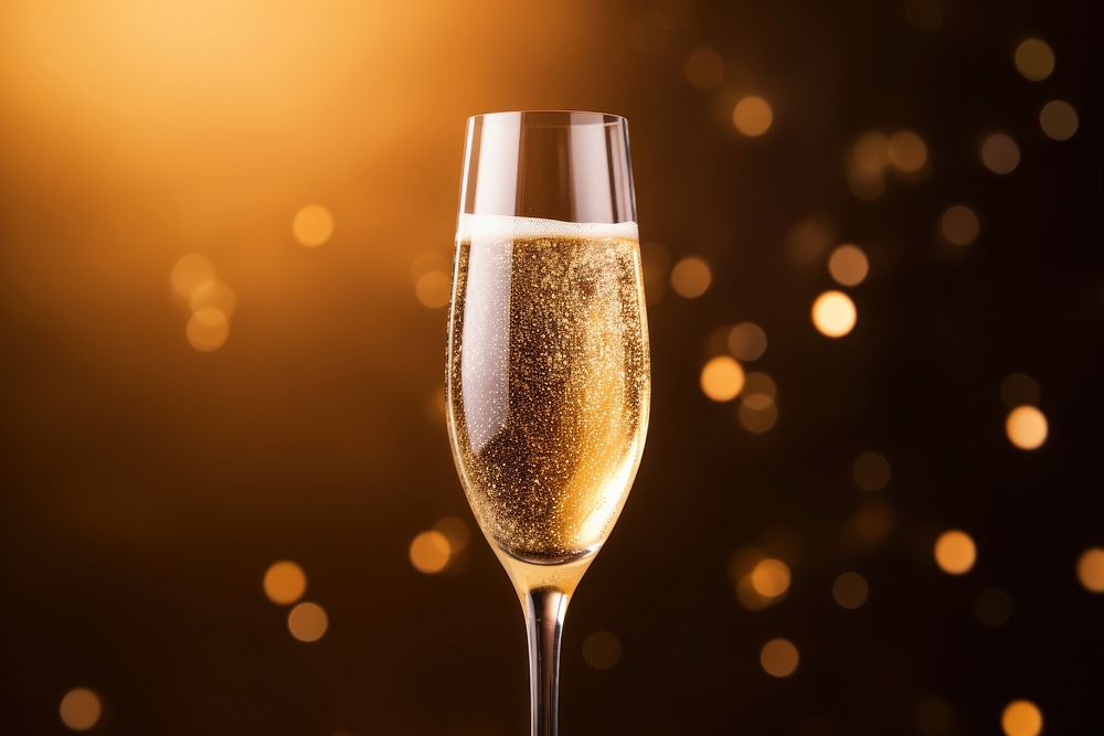 Champagne glass drink night. AI generated Image by rawpixel.