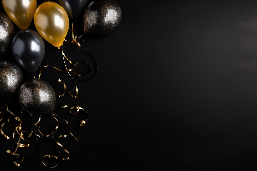 New year balloon party illuminated. AI generated Image by rawpixel.