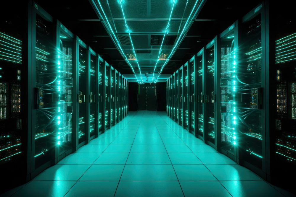 Server room computer architecture illuminated | Free Photo - rawpixel