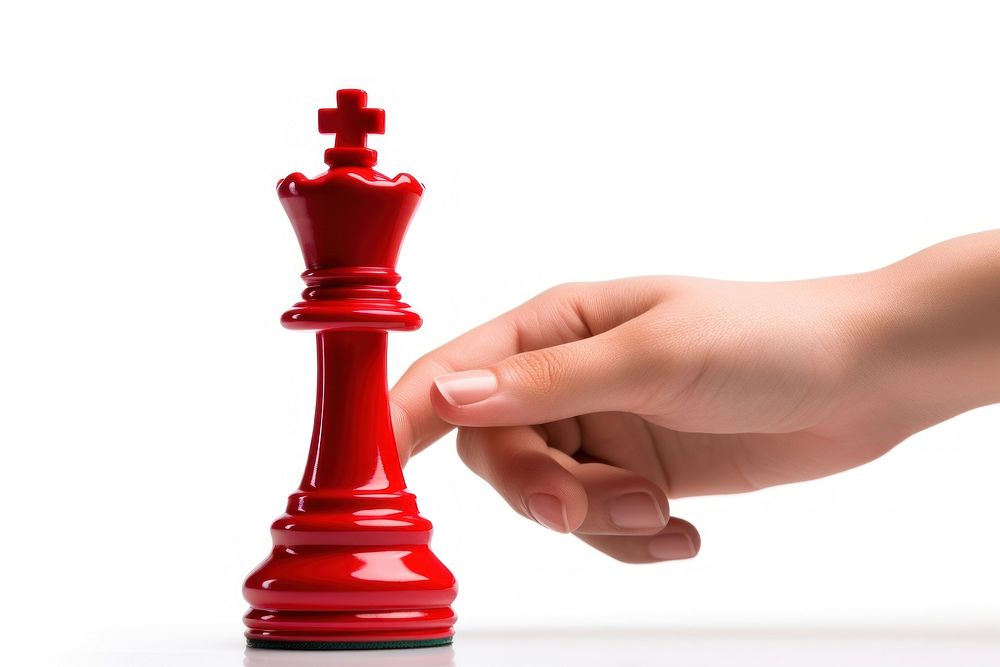 Red Chess pawn chess game hand. AI generated Image by rawpixel.