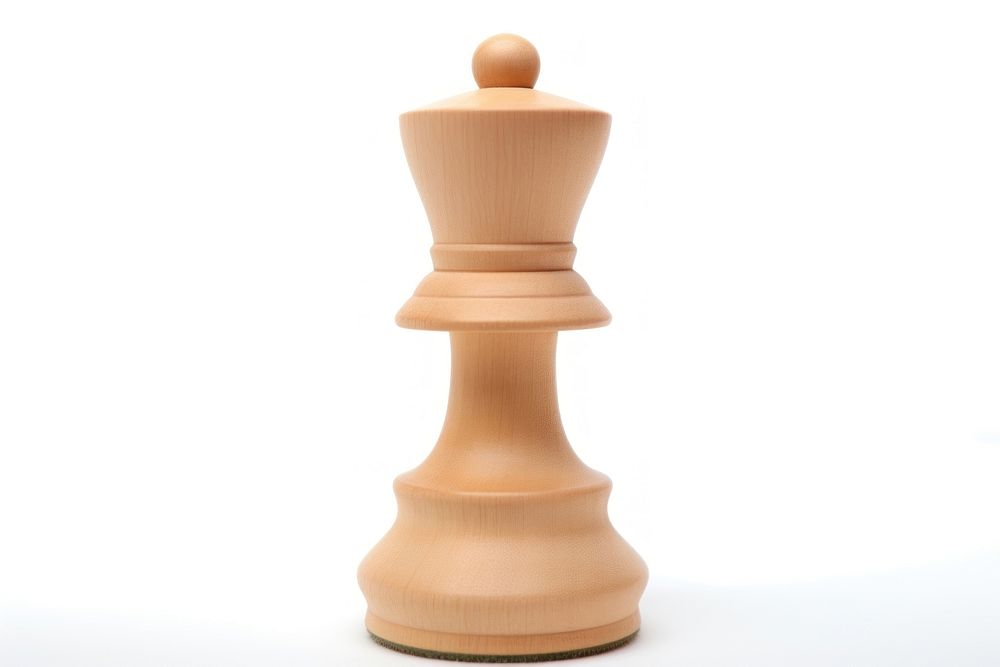 Wooden Chess pawn chess game white background. AI generated Image by rawpixel.
