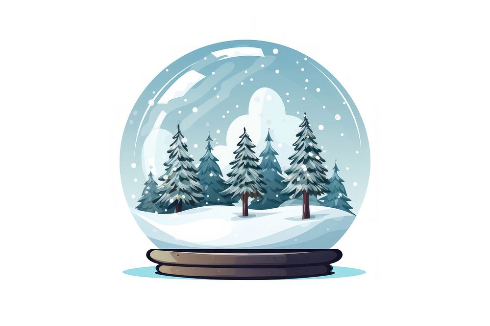 Snow globe christmas nature plant. AI generated Image by rawpixel.