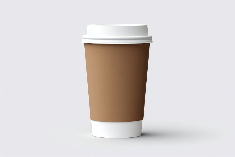 Coffee paper cup drink mug white background. AI generated Image by rawpixel.