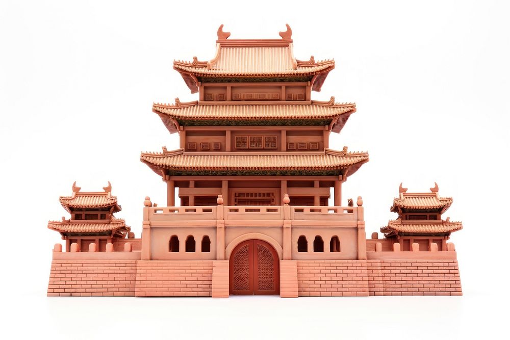 Chinese castle architecture building temple. AI generated Image by rawpixel.