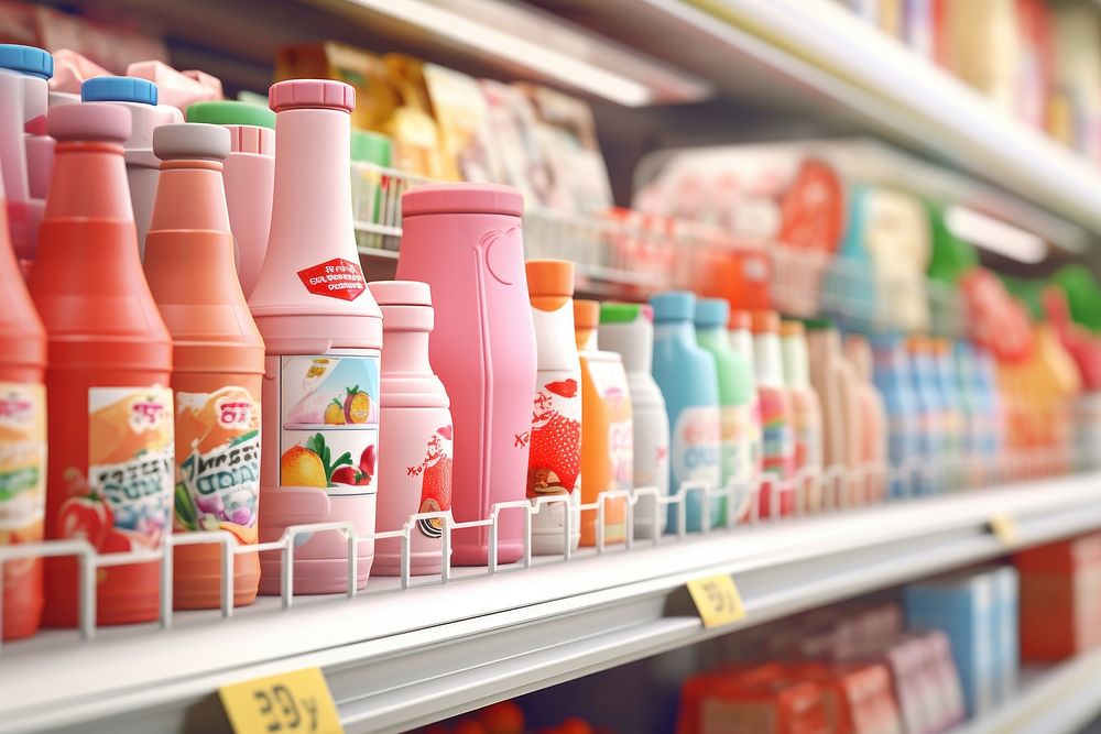 Shelf supermarket arrangement consumerism. AI generated Image by rawpixel.