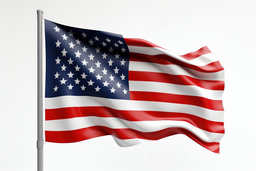 Usa flag white independence patriotism. AI generated Image by rawpixel.