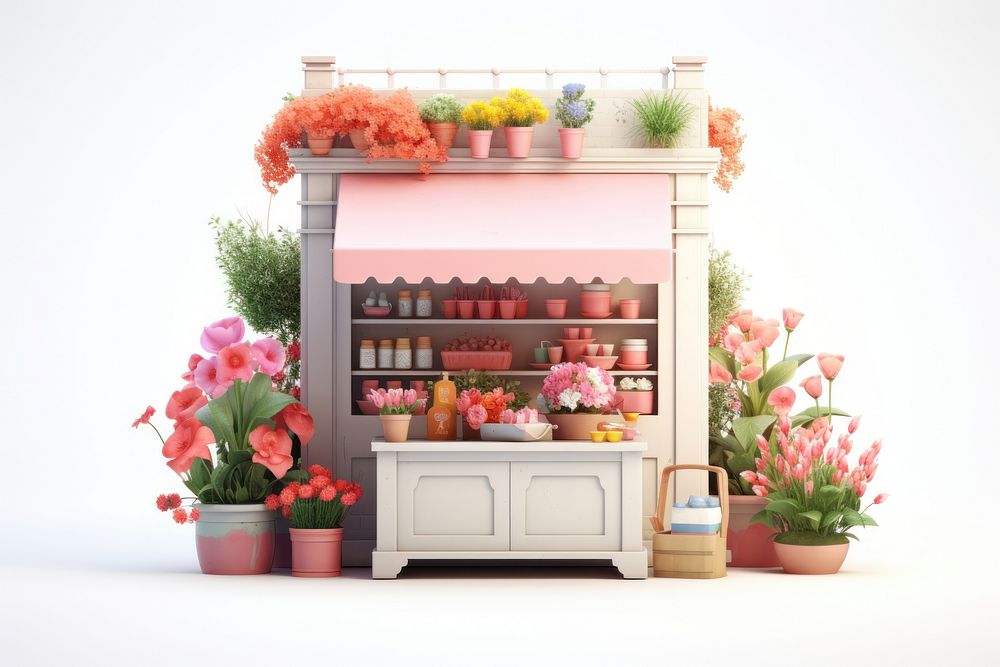 Flower shop plant architecture arrangement. AI generated Image by rawpixel.