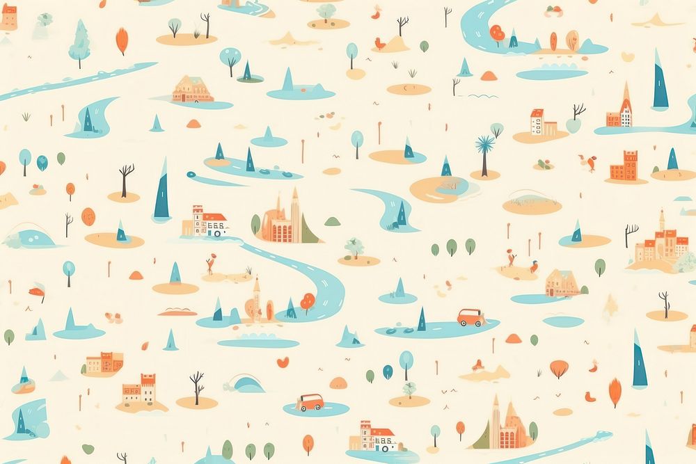 Travel pattern backgrounds wallpaper. AI generated Image by rawpixel.