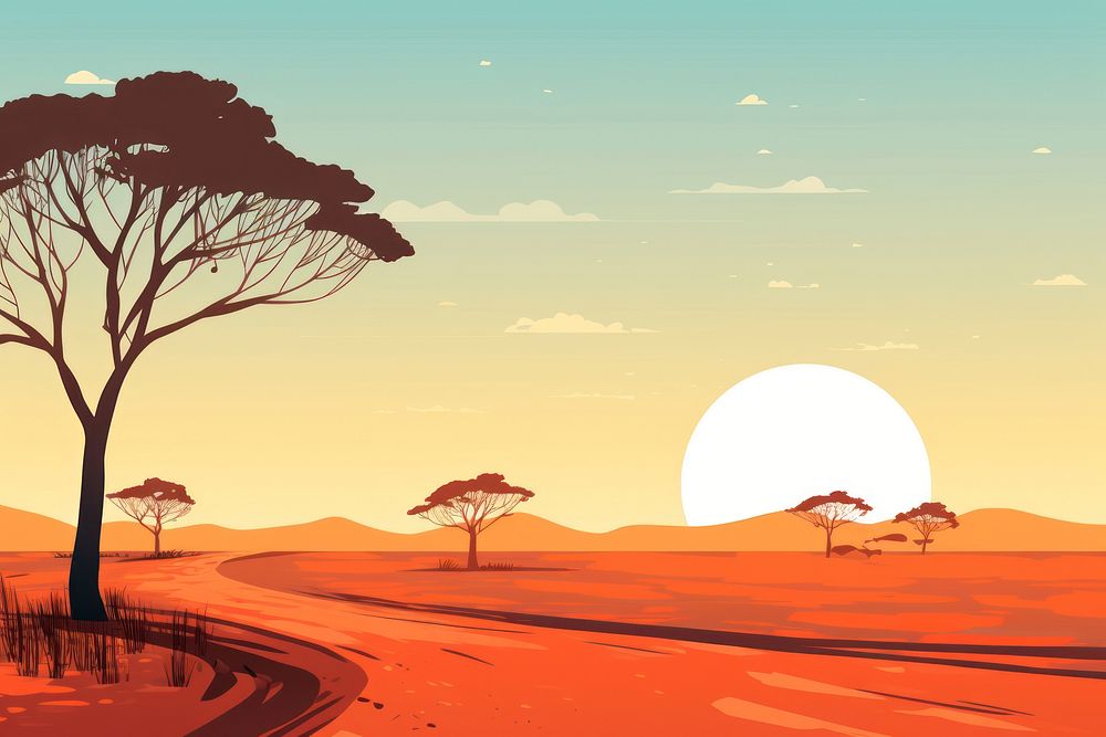 Australia landscape outdoors savanna. AI generated Image by rawpixel.