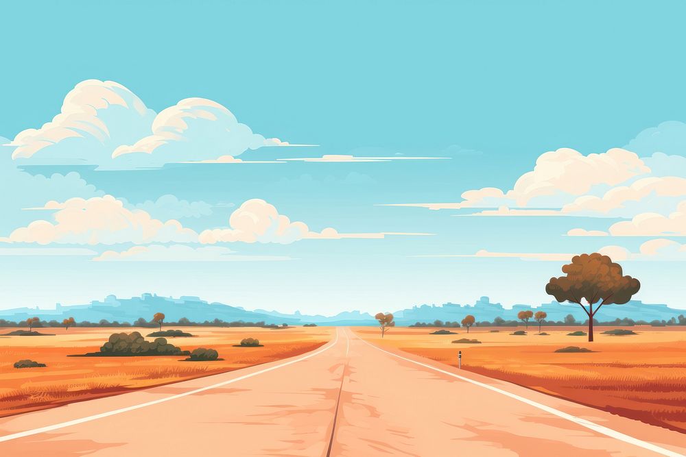 Australia road landscape outdoors. AI generated Image by rawpixel.
