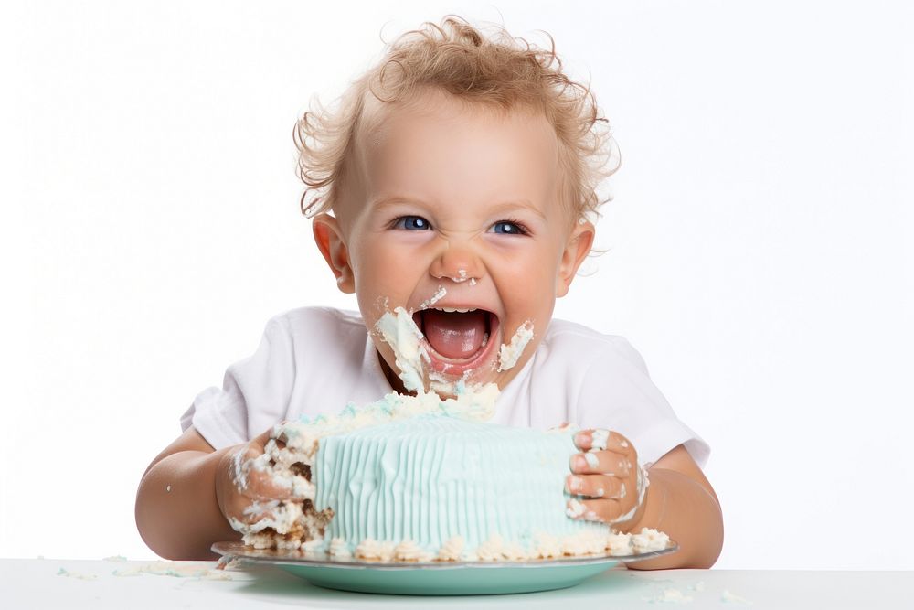Cake baby birthday dessert. AI generated Image by rawpixel.