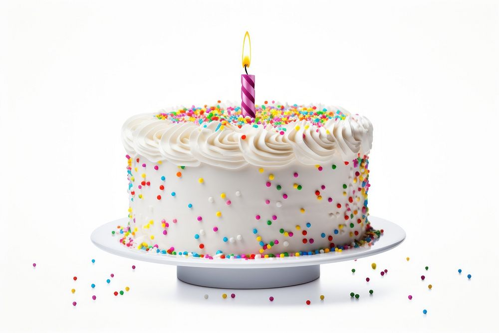 Birthday cake sprinkles dessert party. AI generated Image by rawpixel.