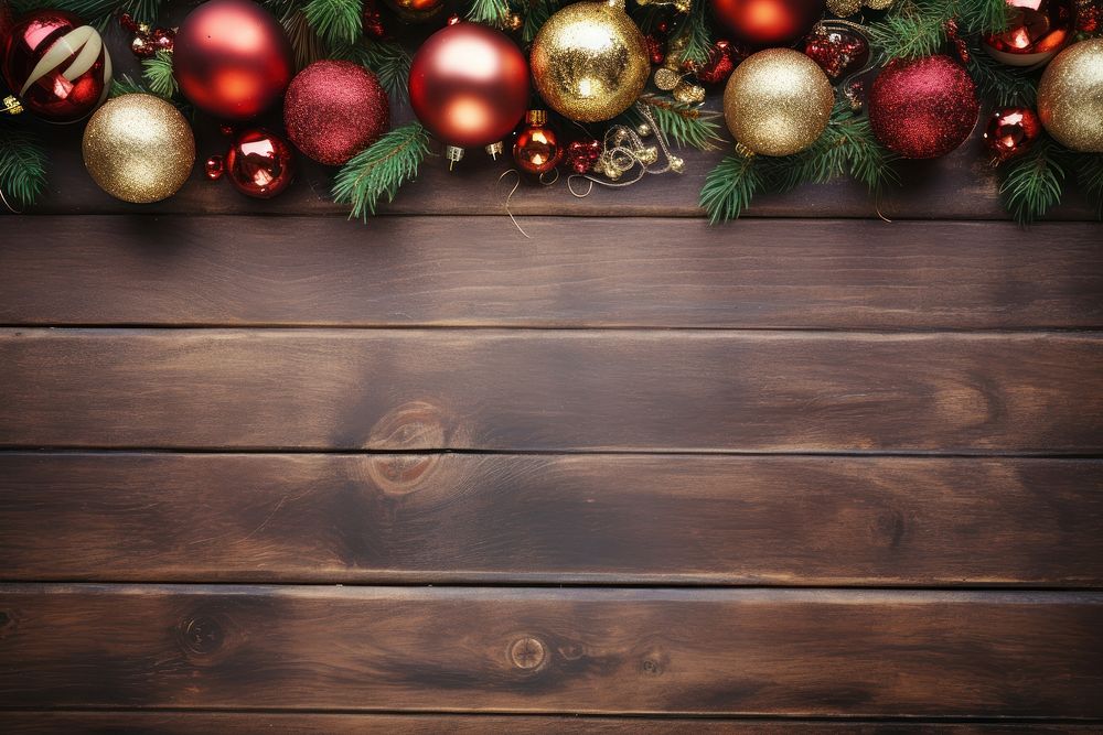 Christmas decoration backgrounds wood christmas decorations. AI generated Image by rawpixel.