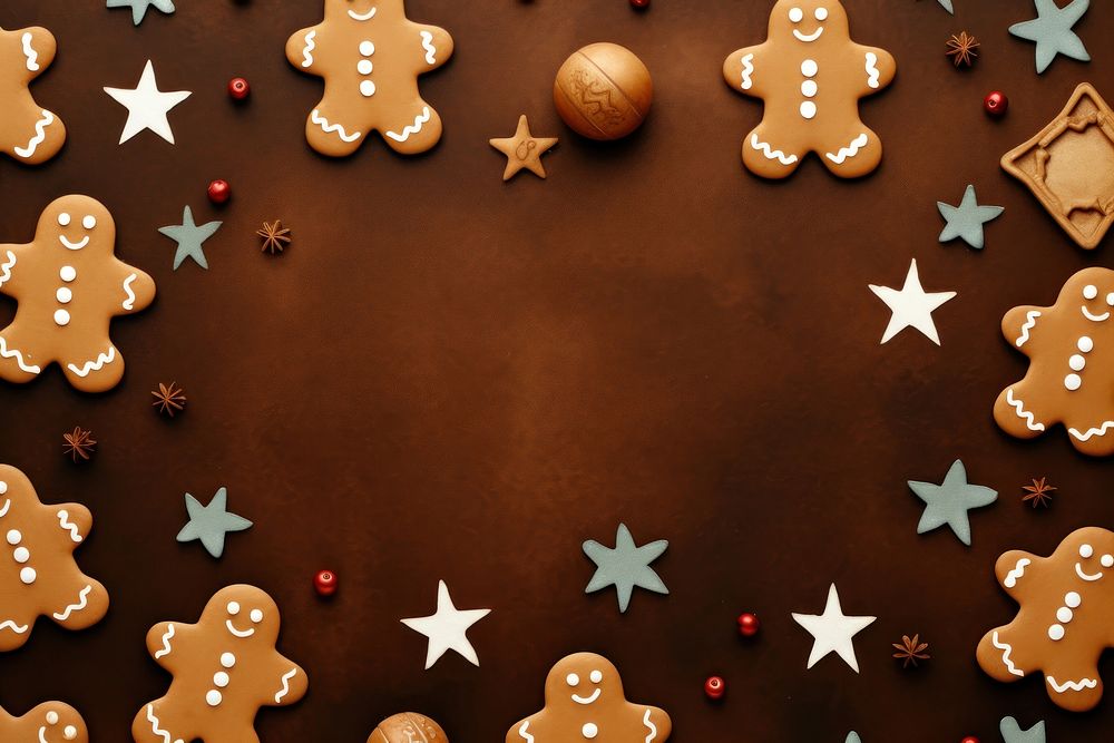 Christmas pattern gingerbread christmas dessert. AI generated Image by rawpixel.