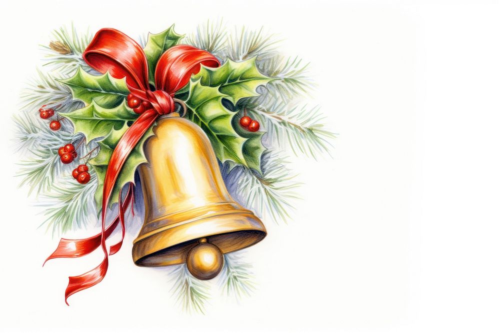 Christmas bell christmas paper celebration. AI generated Image by rawpixel.