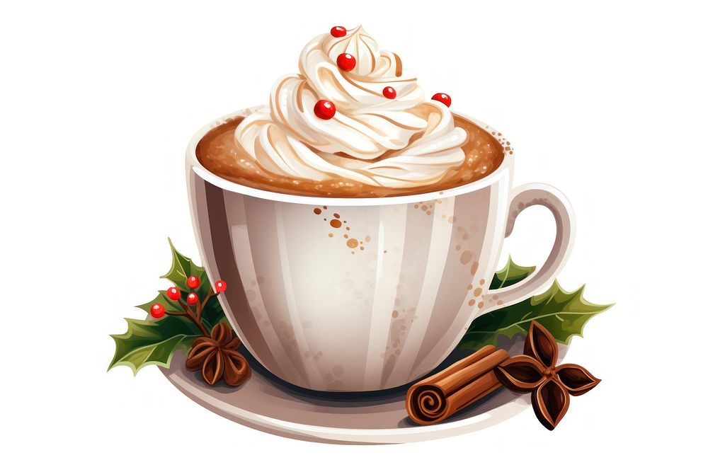 Hot chocolate cup dessert coffee. AI generated Image by rawpixel.