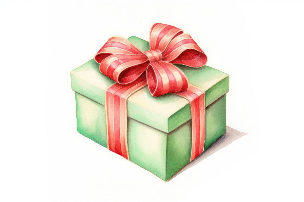 Christmas gift box white background celebration. AI generated Image by rawpixel.