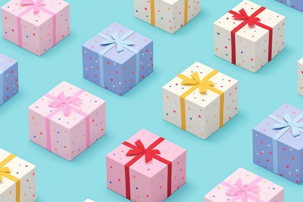 Gift box backgrounds pattern celebration. AI generated Image by rawpixel.