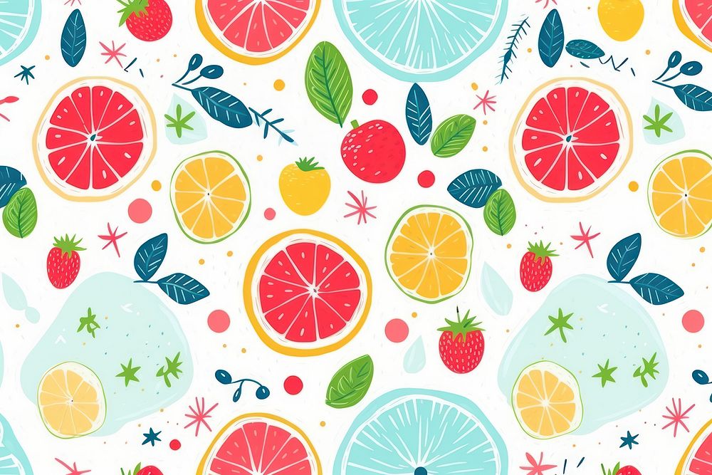 Summer vacation pattern grapefruit plant. AI generated Image by rawpixel.