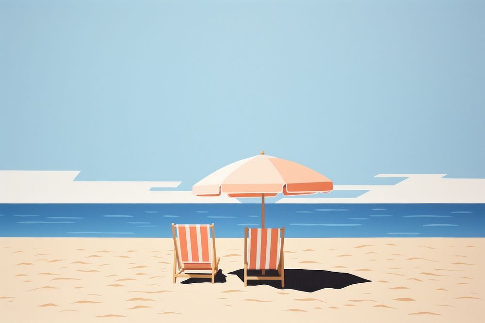 Beach furniture outdoors nature. AI generated Image by rawpixel.