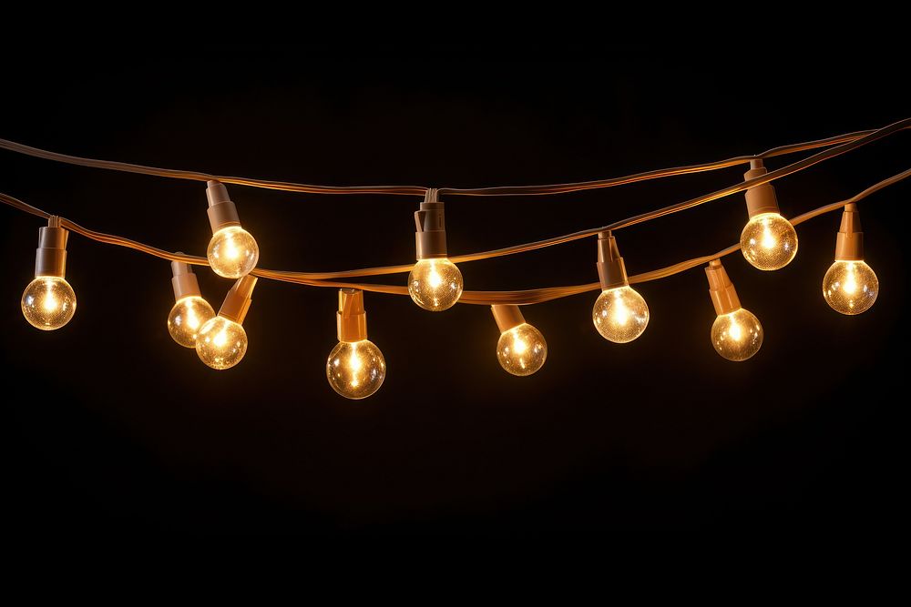 String light chandelier lightbulb lighting. AI generated Image by rawpixel.