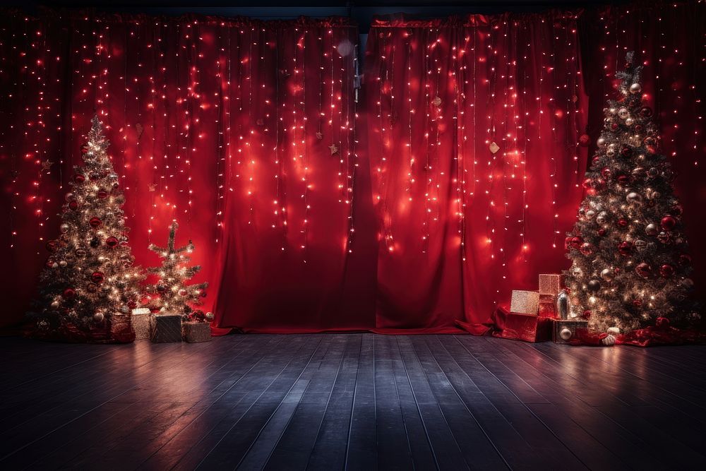 Empty space room christmas lighting architecture. AI generated Image by rawpixel.