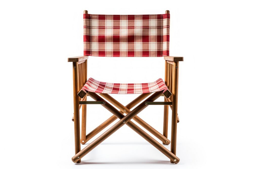 Picnic chair furniture white background textile. AI generated Image by rawpixel.