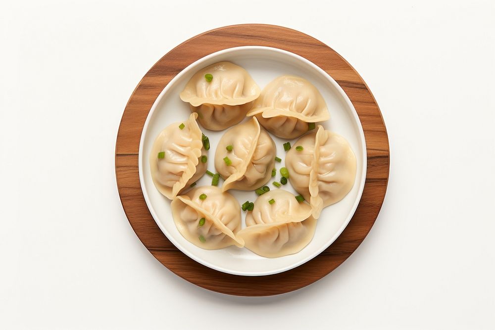 PNG Dumpling pasta plate food. AI generated Image by rawpixel.