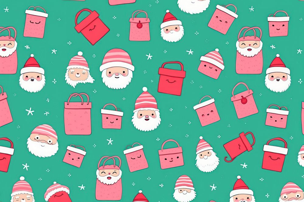 Santa bag pattern backgrounds celebration. AI generated Image by rawpixel.