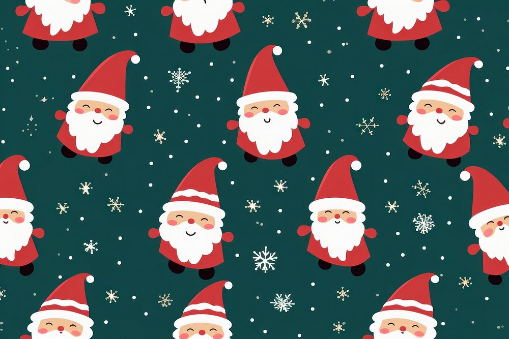 Santa claus backgrounds pattern winter. AI generated Image by rawpixel.