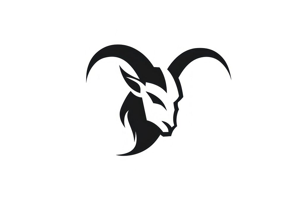 Capricorn logo animal mammal. AI generated Image by rawpixel.