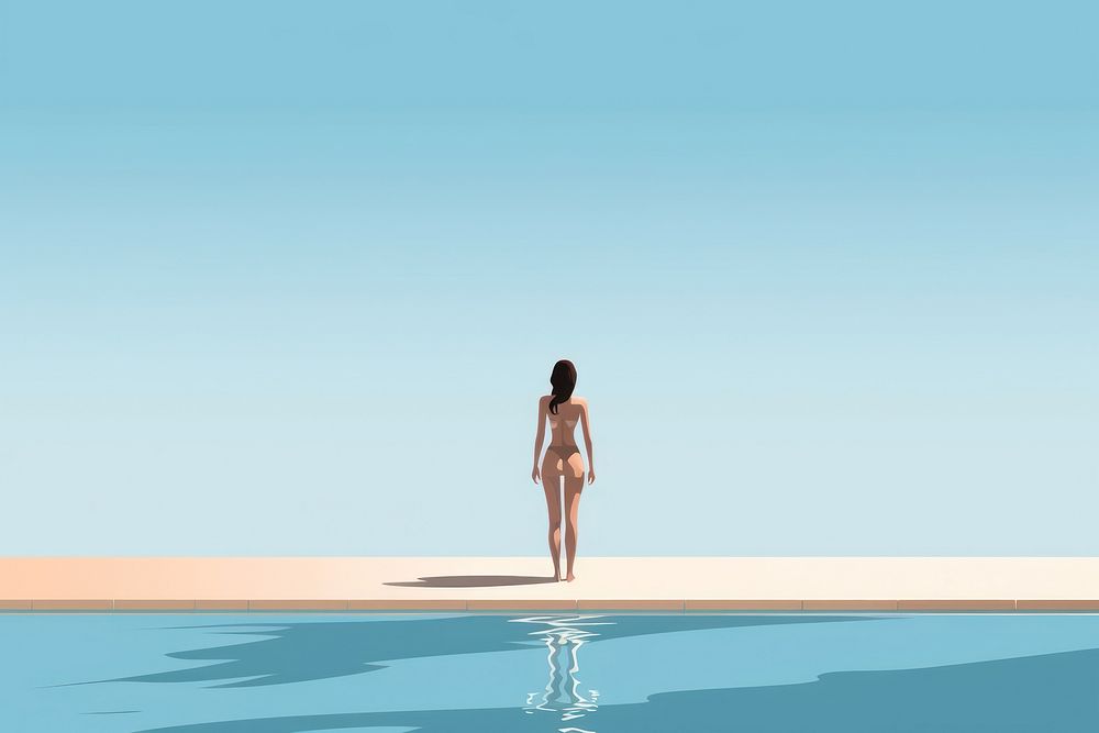 Swimming swimwear outdoors nature. AI generated Image by rawpixel.
