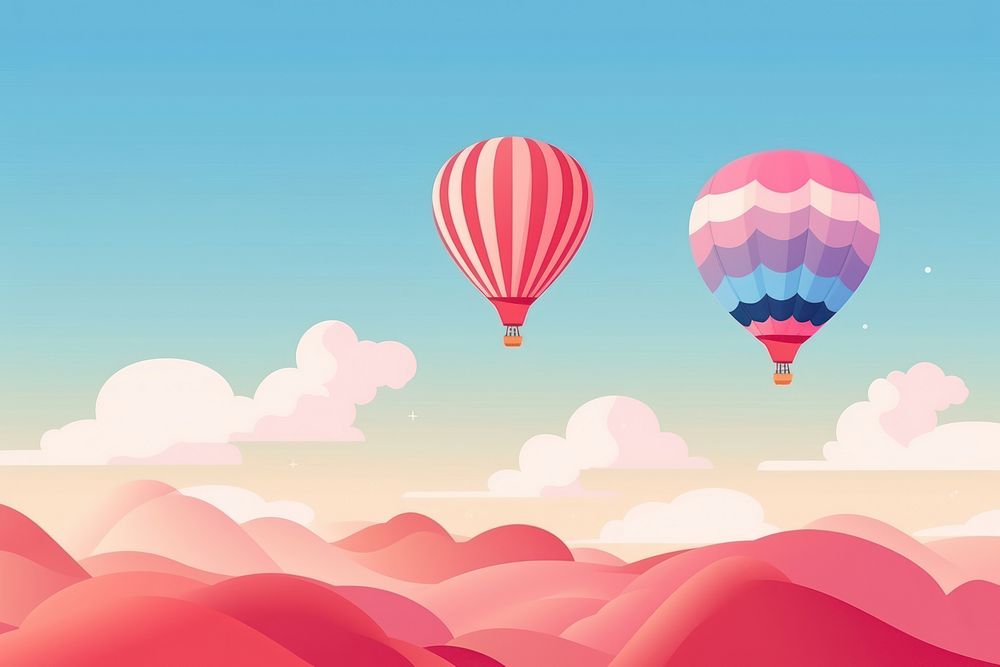 Ballon flying festival backgrounds aircraft balloon. AI generated Image by rawpixel.