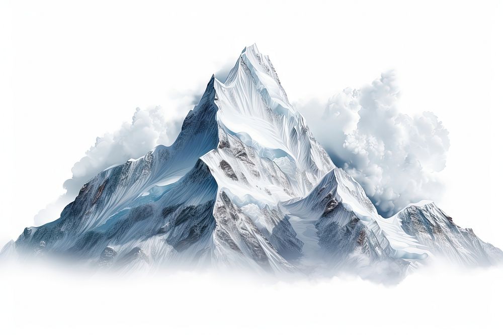 Snow mountain nature ice mountaineering. AI generated Image by rawpixel.