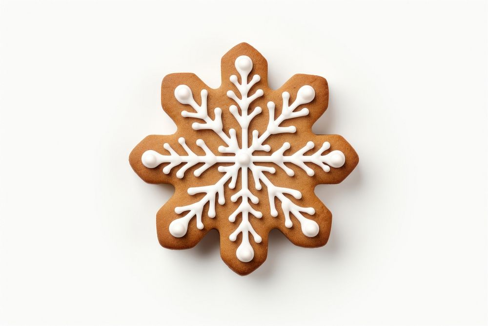 Cutout christmas cookie gingerbread dessert white. AI generated Image by rawpixel.