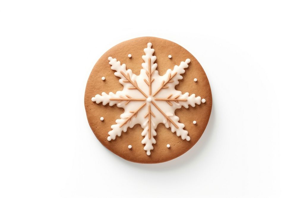 Cutout circle christmas cookie gingerbread dessert food. AI generated Image by rawpixel.