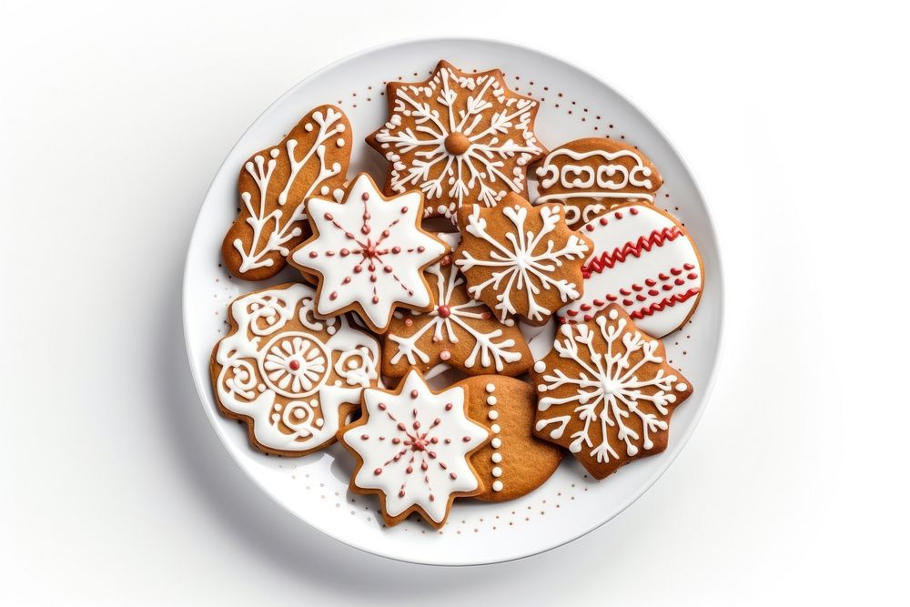 Cookie plate gingerbread christmas. AI generated Image by rawpixel.