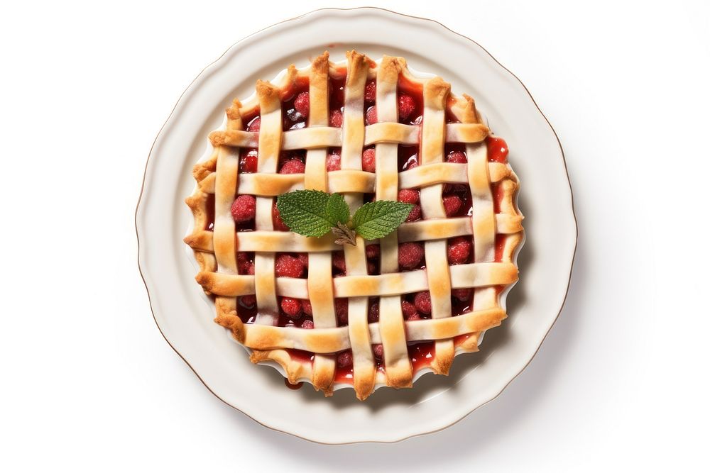 Plate pie dessert food. AI generated Image by rawpixel.