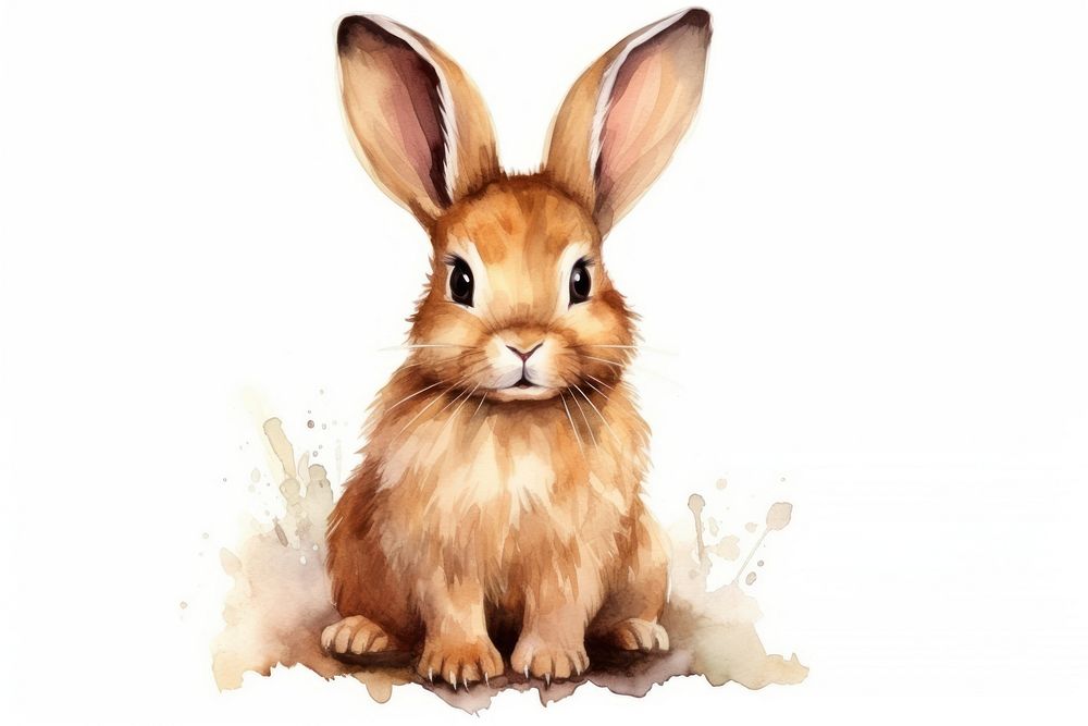 Cute rabbit rodent animal mammal. AI generated Image by rawpixel.