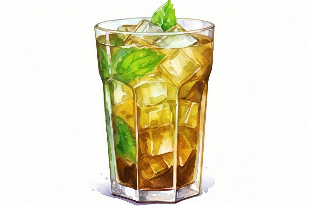 Icetea glass cocktail mojito. AI generated Image by rawpixel.