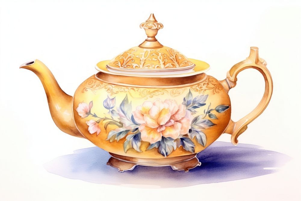 Teapot porcelain art creativity. AI generated Image by rawpixel.