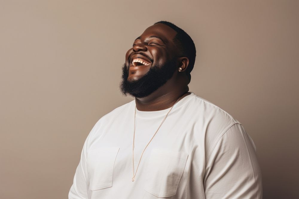 Plus size man smiling adult accessories. AI generated Image by rawpixel.