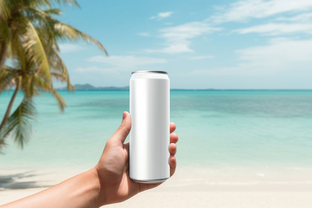 Holding beach hand refreshment. AI generated Image by rawpixel.