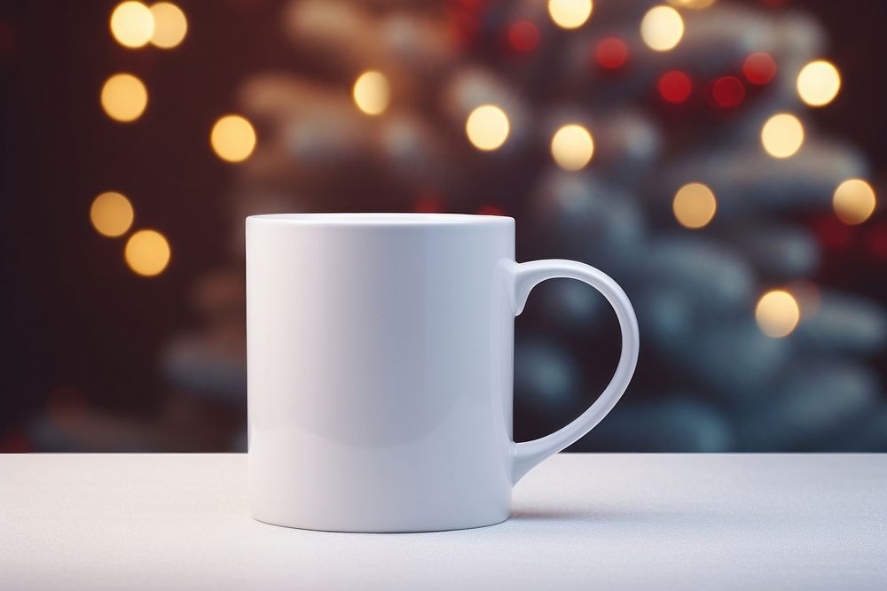 Plain white mug christmas coffee drink. AI generated Image by rawpixel.
