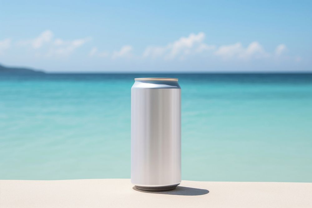 Beach tranquility refreshment technology. AI generated Image by rawpixel.