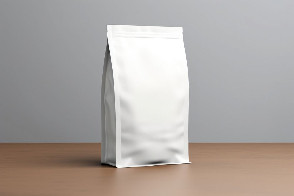 Plain white coffee bag mockup porcelain clothing absence. AI generated Image by rawpixel.
